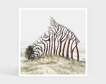 Art Print: Zebra Tree • Optical Illusion Wall Decor • Cute Gift - Etsy