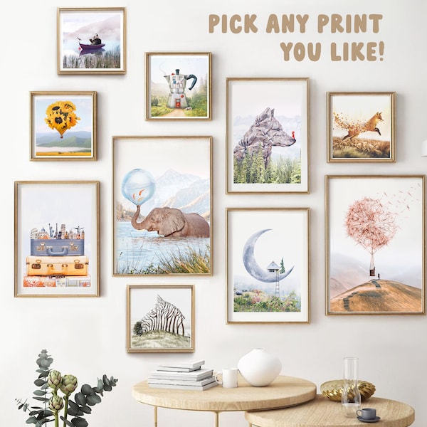 Art Print Collection: Pick Any Print You Like! • Set of Prints Wall Decor • Christmas Gift