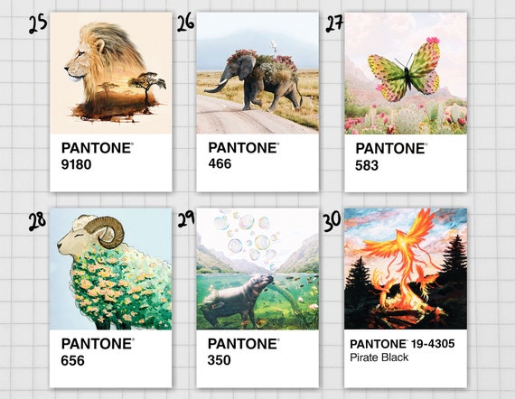 Pantone Postcard Painting Challenge 16-25 