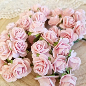 Mulberry roses, hell rosa papier Blumen
