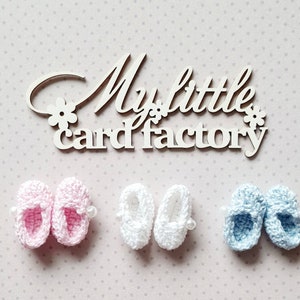 Gehäckelte teile, gehäckelte Socken, Babyschuh, scrapdekor, diy
