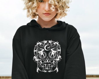 Skull shape aerialist design. Awesome gothic design for aerialist clothing fans. Hoodie, tanktop, tshirt, or sweater.