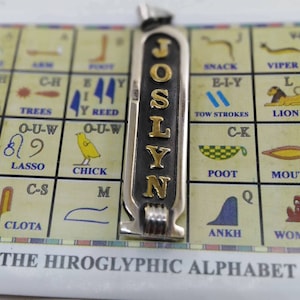 Personalized Egyptian Cartouche Necklace – Custom Sterling SilverPendant with Hieroglyphic NameAncient Egyptian