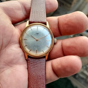 Vintage Technos handwind, SwissMade Watch, Men&#39;s Wristwatch, Goldplated watch
