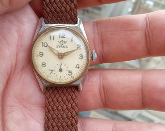 Rzadki zabytkowy zegarek Fortis, męski/unisex, nakręcany ręcznie, SwissWatch