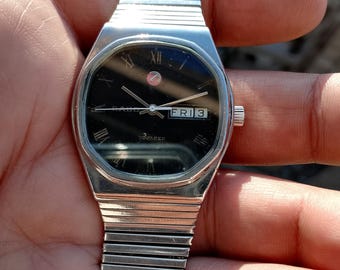 Vintage Rado Voyager, Rado Men&#39;s Watch, Automatic Men&#39;s Watch, Vintage Swiss Watch, Day Date Watch, Stainlessteel Watch