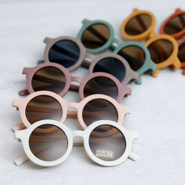 BUY3GET1FREE! Kids Sunglasses Photography prop Children eye wear accessories Girl Boy glasses Unisex round UV protection sunglasses 2-8 y.o