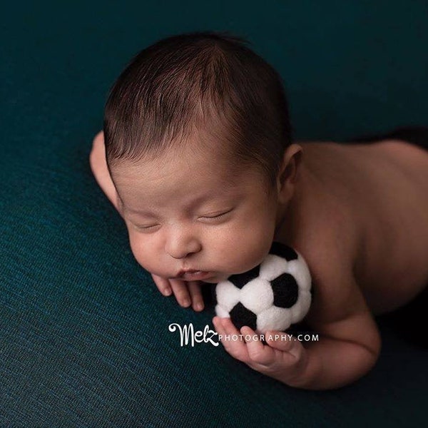 MADE TO ORDER! Newborn felted soccer ball Felted stuffy toys Newborn photography props Photo props Felted sport props Wool toy Soccer ball