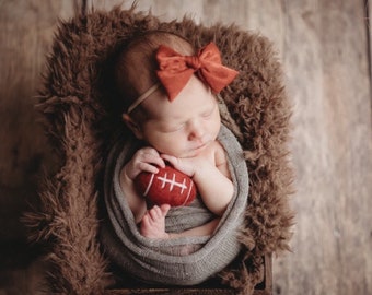 RTS! Felted football | Felted stuffy toy Newborn photography props Photo props Felted sport props Wool American football ball