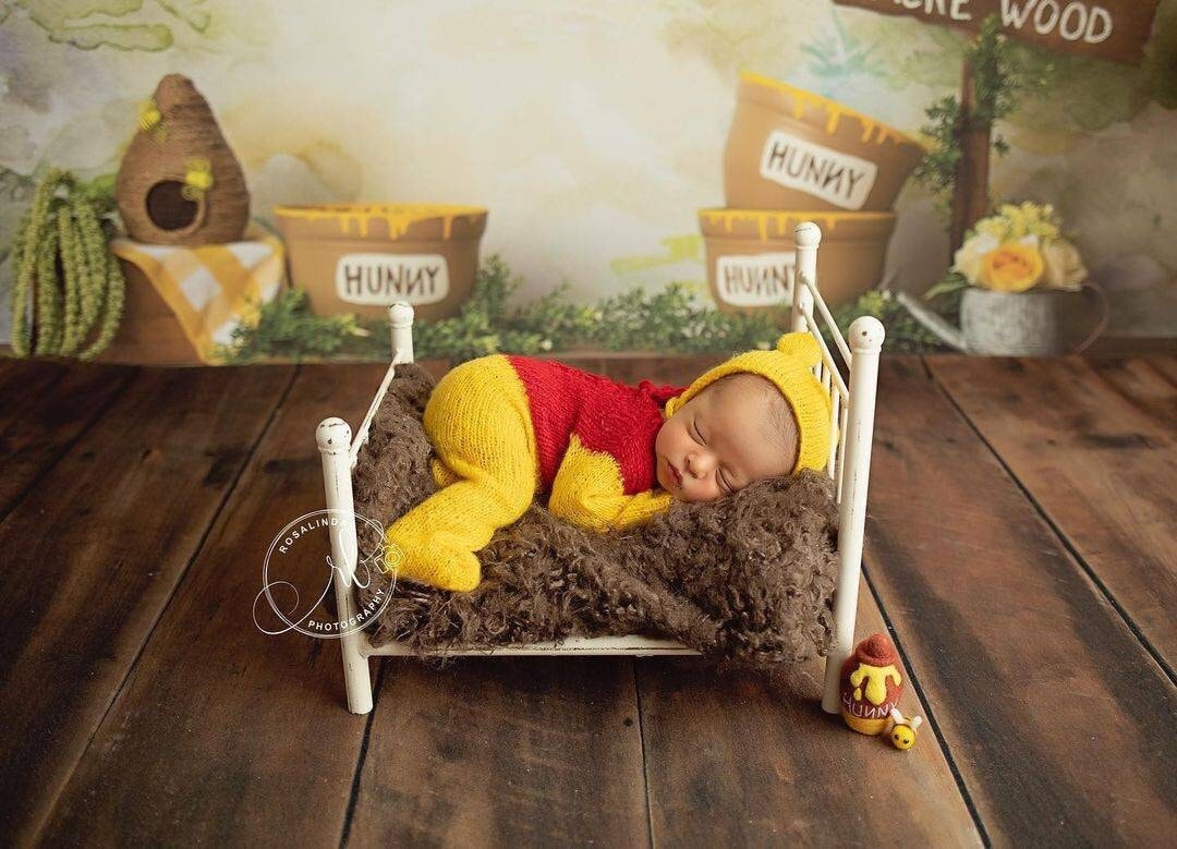 RTS! Newborn Winnie the Pooh Outfit Newborn Photography Props Baby