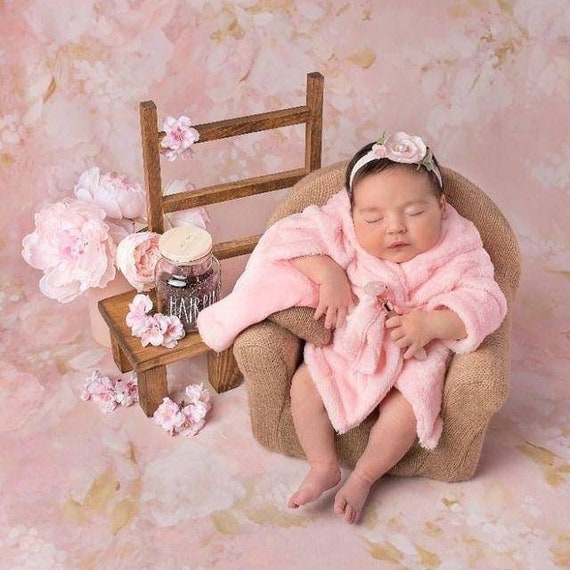RTS Albornoz rosa para bebé Traje de niño niña Accesorio de fotografía para  recién nacidos / Bata de baño de 3-6 meses Accesorio fotográfico Traje de  albornoz para bebés Rosa -  México