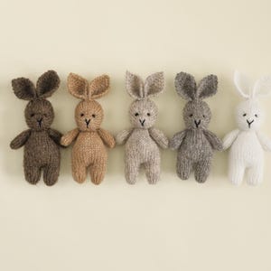 ¡En tiempo real! Juguetes de conejito de punto / Accesorios para fotografía de recién nacidos Accesorios de conejito Juguete para posar para recién nacidos Conejito de peluche