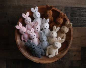 RTS!!! Knitted bunny toys Newborn photography props Easter bunny props Bunny toys