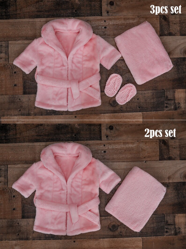 RTS Pink Baby Bathrobe Girl Boy Outfit Newborn Photography Etsy