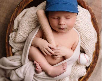 RTS! Newborn baseball hat | Newborn photography prop Baseball props Baby baseball cap