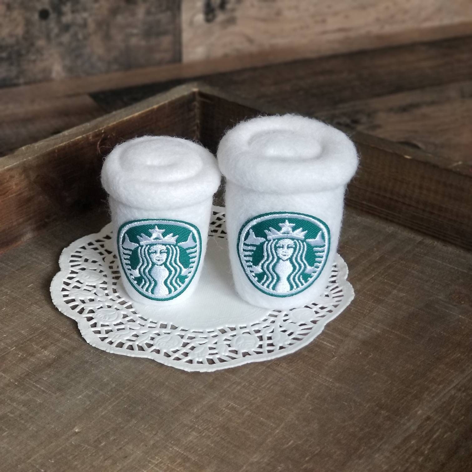 Needle felted Starbucks cup Felted toys Newborn Toddler photo Etsy