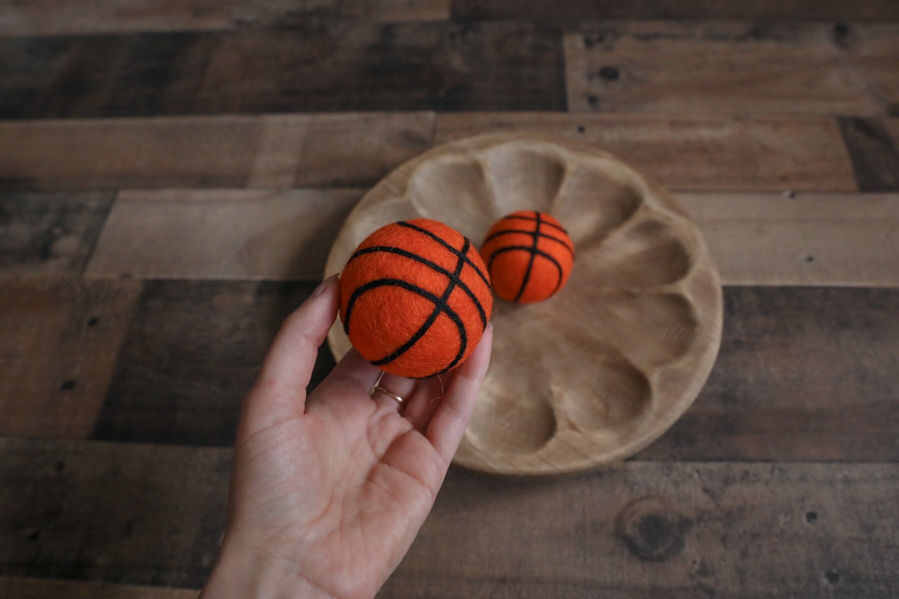 RTS Needle Felted Wool Basketball Felted Stuffy Toys Etsy