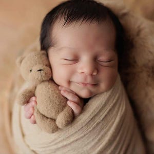 AUF BESTELLUNG! Gestrickter Teddy Bär | Neugeborenen Fotografie Requisiten Bär Requisiten Neugeborenen posierend Spielzeug/lovie Teddybär