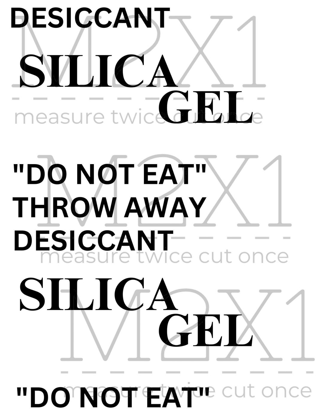 Silica Gel do NOT Eat Digital File jpeg Png Etsy