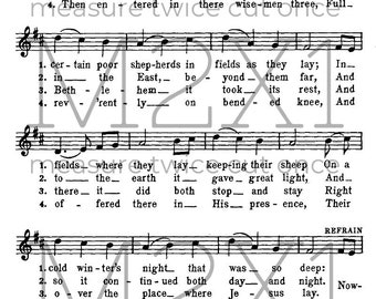 The First Nowell digital file - SVG/PNG/JPEG Christmas hymn music song for Cricut, Glowforge, etc.