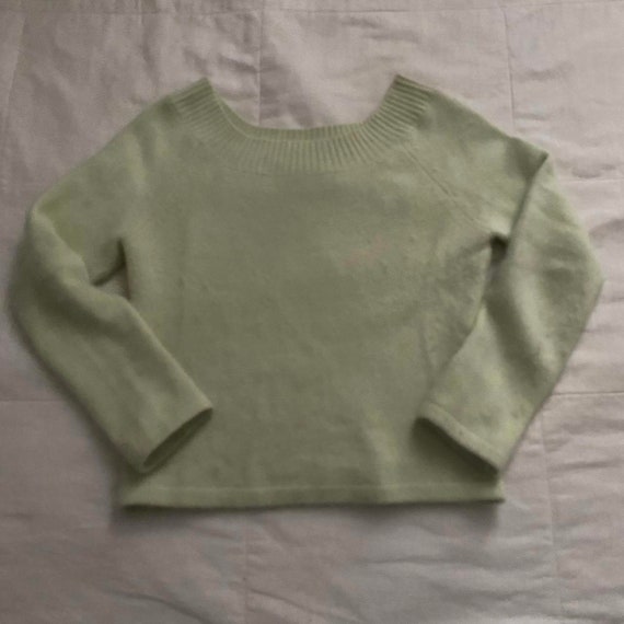 Soft Green Angora Wool Sweater Etsy