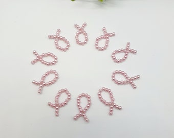 10 x Pearl Fish Pink Table Decoration Baptism Communion Confirmation Confirmation Scatter Decoration