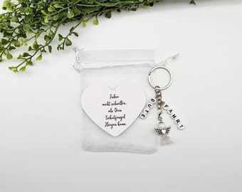 Rearview mirror chain keychain car jewelry angel wings gift good ride pocket baumler car angel angel saying