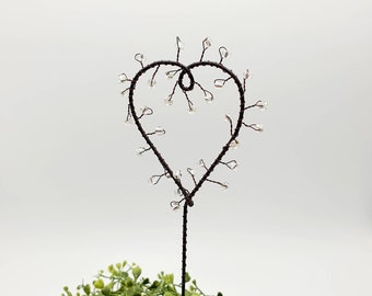 Pflanzenstecker Blumenstecker Herz Valentinstag Muttertag Gartendeko Tischdeko Frühlingsdeko Grabschmuck Cake Topper Nachhaltig