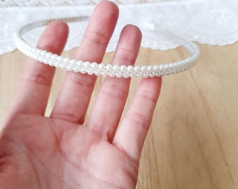 Hairband accesorios de pelo boda comunión boda joyería tocado cuentas de cera