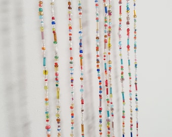 5 x Beaded Curtain Strands Boho Colorful Glass Beads Window Decoration Wall Decoration Door Decoration Upcycling Seasonal Decoration Seasonal Decoration Spring Decoration