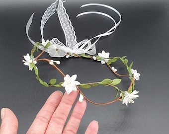 Haarkranz Blumen Haarkrone Blumen Haarschmuck Hochzeit Brautschmuck Kommunion Blumenmädchen