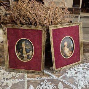 pair of oval miniatures