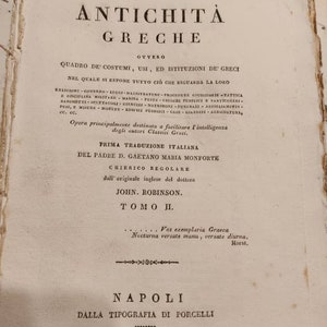 Book on Greek gods of 1823