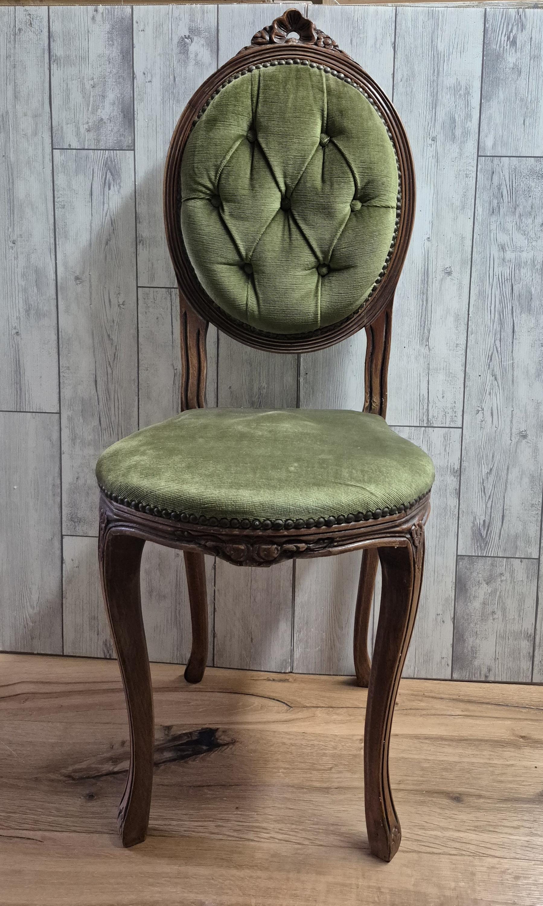 Vintage green velvet chair - Etsy 日本