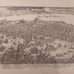 Vintage Naples city print