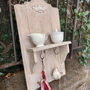 Svuotatasche legno e ferro in stile shabby, fatto a mano