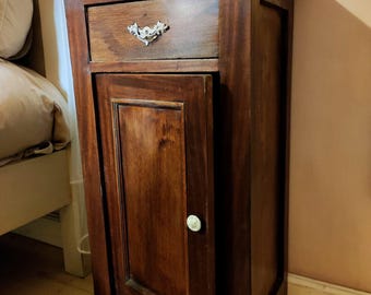 antique cherry bedside table