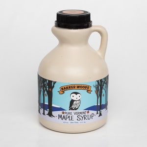 Pint Jugs (16 0z) -  Pure Vermont Maple Syrup - From Barred Woods Maple - Free Shipping