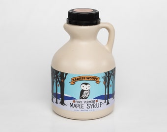 Pint Jugs (16 0z) -  Pure Vermont Maple Syrup - From Barred Woods Maple - Free Shipping