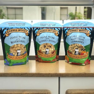 Maple Pecan Granola - Handcrafted with Organic Oats - Sweetened Only With Our Pure Organic Vermont Maple Syrup & Maple Sugar - Free Shipping