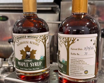 Sugarhouse Reserve Maple Syrup - From Barred Woods Maple