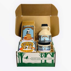 Perfect Maple Gift Set - Vermont Maple Gift Box:  Maple Syrup Plus Maple Treats -Free Shipping