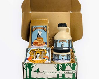 Perfect Maple Gift Set - Vermont Maple Gift Box:  Maple Syrup Plus Maple Treats -Free Shipping