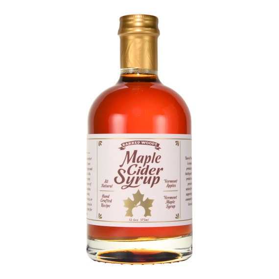 Vermont Maple Cider Syrup - Perfect Combination of Pure Vermont Maple Syrup and Boiled Apple Cider