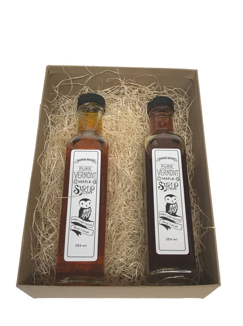 Maple Syrup Gift Box With Two Artisan Bottles of 250ml 100 Etsy