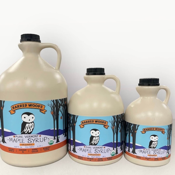 Grade B Maple Syrup - Pure Vermont Organic Maple Syrup - Now Known as Grade A Dark Robust