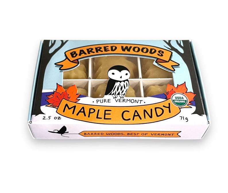 Perfect Vermont Gift - Deluxe Maple Gift Box of Treats: Maple Syrup, Pancake Mix, Maple Sugar, Maple Cream, Maple Candy, Maple Truffles zdjęcie 4