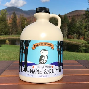 Free Shipping Maple Syrup - Two 1/2 Gallons of 100% Pure Organic Vermont Maple Syrup