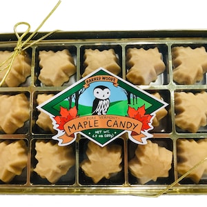 Maple Candy - Gold Gift Box of 15 Maple Leaf Candies - Free Shipping