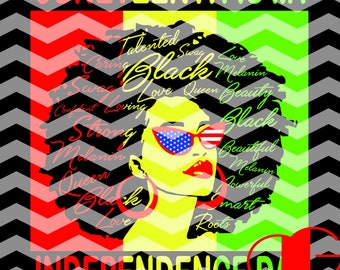 Juneteenth Afro queen SVG melanin negro corte archivo natural pelo svg archivo negro mujer JPG archivo queen svg archivos cricut vinilo afro svg silueta